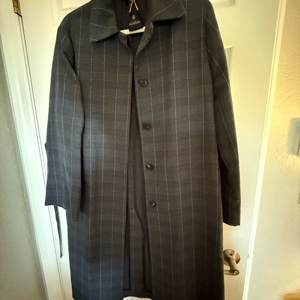 Brooks Brothers Dark Gray Trench Coat sz 6